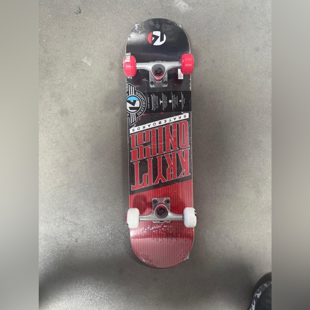 Kryptonics Red and Black Skateboard